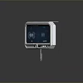 White Medical Monitor Display With Lung Images Vital Signs Data And Control Buttons