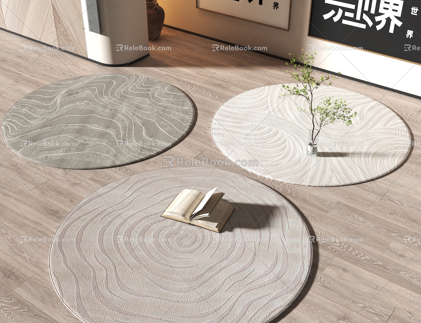 Round carpet 3d model