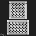 White Metal Components With Diamond Lattice Pattern And Frame Structure