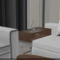Modern Sofa And Coffee Table Set With White Sofas Plaid Pillows Floor Lamp And Blinds 3d model