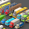 Different Types of Vehicles Including Cars Trucks Vans and Colorful Models