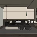 Modern Minimalist Bedroom Interior With Neutral Tones Bed Black Bedding And Natural Light