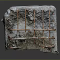 Damaged Structural Construction Component With Rusted Rebar And Rough Concrete Surface