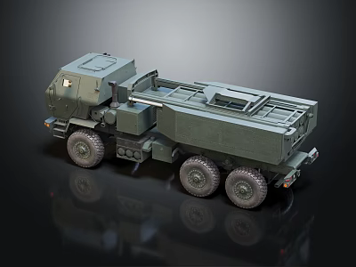 Green Military Truck With Six Wheeled Design For Heavy Duty Transportation 3d model