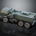 Green Military Truck With Six Wheeled Design For Heavy Duty Transportation