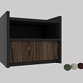 Modern Gray Chest of Drawers with Wooden Textured Drawer and Sleek Design