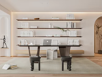 Modern study 3d model