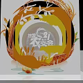 2023 Chinese Farmers Harvest Festival Circular Design With Rice Ears Grains And Natural Elements
