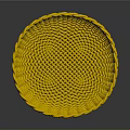 Yellow Woven Basket As Practical Household Item For Storage And Decoration