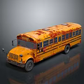 School Bus School Bus Metro Bus Mini Bus Airport Bus Sci-Fi Bus Flying Bus 3d model