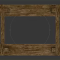 Wooden Frame Stone Top Two Tier Table With Natural Grain And Stable Base