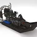 Unique Water Transport Vehicle With Metal Frame Cage Design Seats And Blue Storage Box