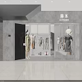 Elegant Shopping Mall Clothing Store Interior With Mannequin Display And Fashion Apparel