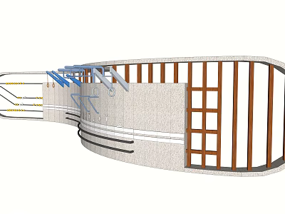 Sports Equipment for Swimming Pool with Wooden Frame Stairs and Handrails 3d model
