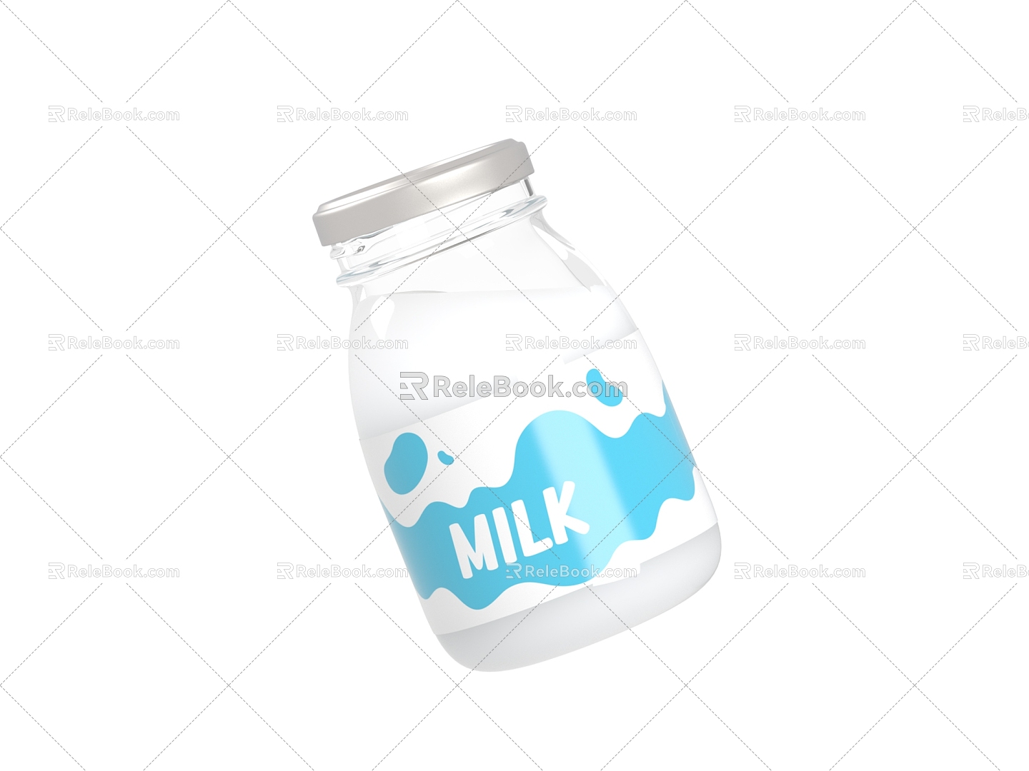 Milk Bottle Milk Drink Drink Breakfast 3d model