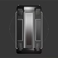 Sleek Metallic Cylindrical Equipment With Side Ventilation Grilles Top Control Panel And LED Indicators