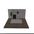 Stylish Black and White Dressers with Decorative Items Wall Art and Potted Plant