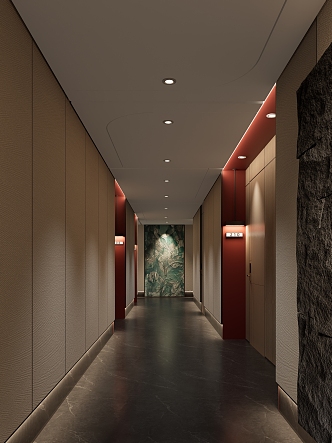 Hotel Corridor 3d model