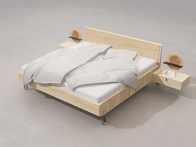Double bed 3d model Double bed 3d model