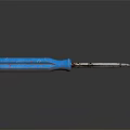 Professional Blue Screwdriver with Transparent Handle and Durable Metal Tip for Hardware Tools 3d model