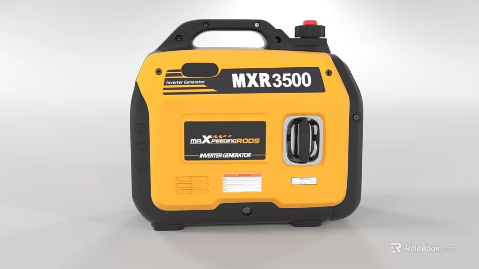 Industrial Equipment Portable Inverter Generator MAXPOWER MXR3500 Yellow Black Design 3d model 