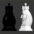 White And Black Chess King Pieces With Detailed Faces On Sleek Surface