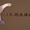 Vibrant Blue Electric Bass Guitar With Vintage Design Maple Neck And Metal Hardware