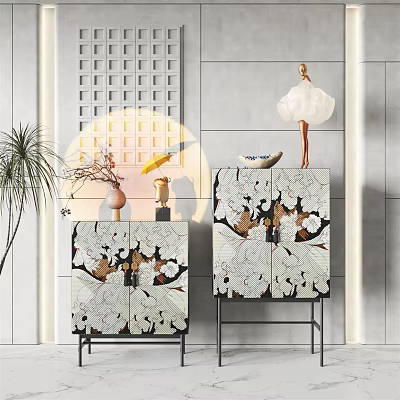 New Chinese Side Cabinet 3d model New Chinese Side Cabinet 3d model