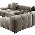 Modern corner sofa multiplayer sofa 3d model