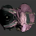 Stylish Pink Backpack With Adjustable Straps And Multiple Compartments Design 3d model
