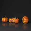 Fresh Vegetable Pumpkins Some Cut Open Showing Seeds And Structure On Dark Reflective Surface