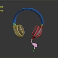 Wired Computer Gaming Headphones With Black Silver Design And Green Headband Accents