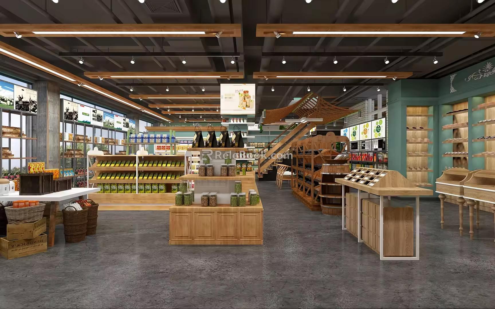 Industrial LOFT store import and export products store display 3d model