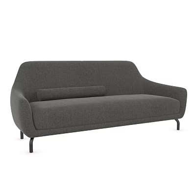 Modern Multiplayer Sofa Dark Fabric Double Sofa 3d model Modern Multiplayer Sofa Dark Fabric Double Sofa 3d model