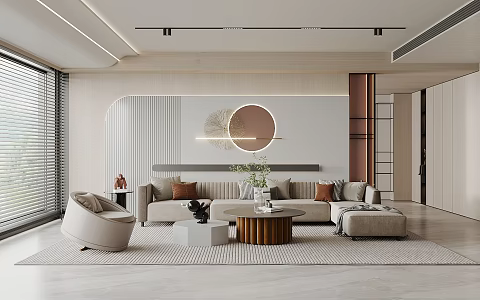 modern living room 3d model