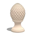 Elegant Decorative Ornament With Diamond Pattern Design And Pedestal Base For Home Decor
