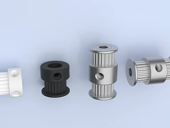 20-tooth GT2 timing double-head pulley 5mm aperture for 6mm belt timing pulley gear timing pulley 3d model
