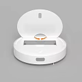 White Robotic Vacuum Cleaner With Automatic Cleaning For Smart Home Daily Use
