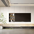 Modern TV background wall 3d model