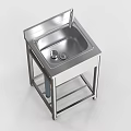 Stainless Steel Garden Sink With Stand Faucet And Drain For Outdoor Gardening