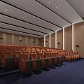 Modern Cinema Hall Interior With Rows Of Seats Large Screen And Wooden Walls