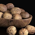 Realistic Walnut Modern Realistic Food Fruit Walnut Plate 3d model