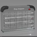Efficient Bug Zapper With Metal Grid UV Light Tubes Red Indicator And Silver Body 3d model