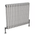 Black Traditional Vertical Column Radiator With Steel Construction For Home Heating Systems