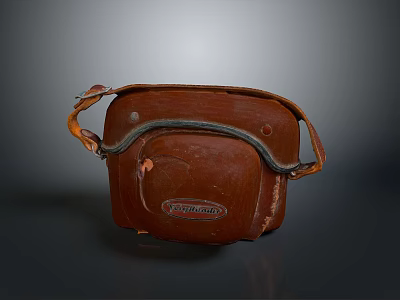 Brown Leather Lightweight Durable Vintage Style Shoulder Bag For Everyday Use 3d model