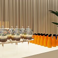 Professional Commercial Equipment For Event Display With Counter Fruits Drinks And Balloons