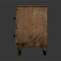 Natural Wood Entryway Side Cabinet With Two Drawers Metal Handles And Legged Design