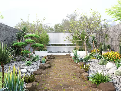 Modern Courtyard 3d model