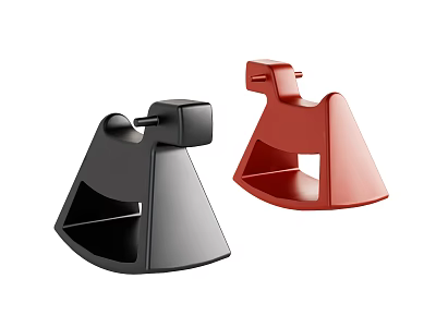 Modern Kids Chair in Black and Red with Stylish Design and Stable Base 3d model