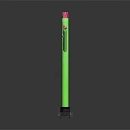 Long Green Daily Life Product With Red Top Arms Eyes And Black Base